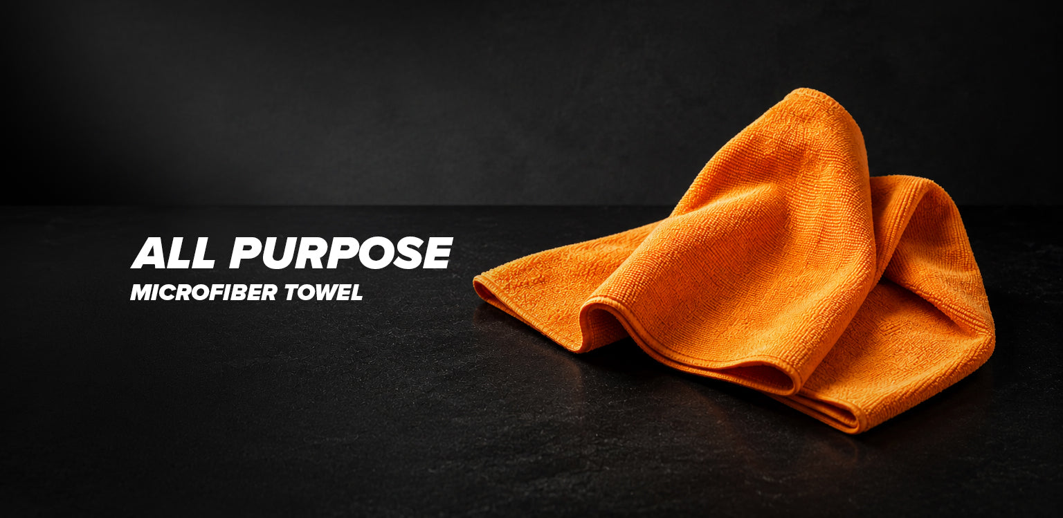 orange microfiber towel all purpose horizontal banner